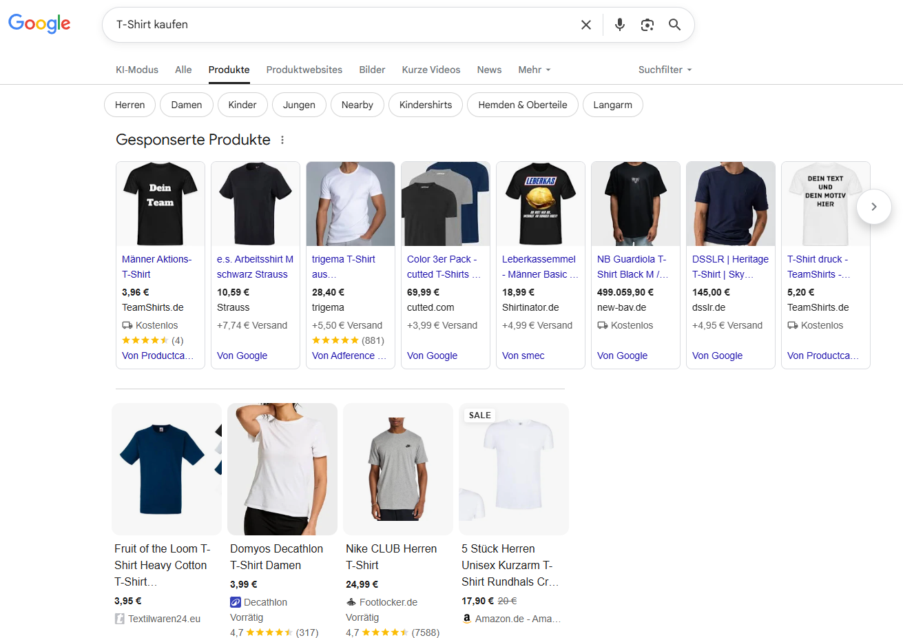 Google Shopping Anzeigen Produkte